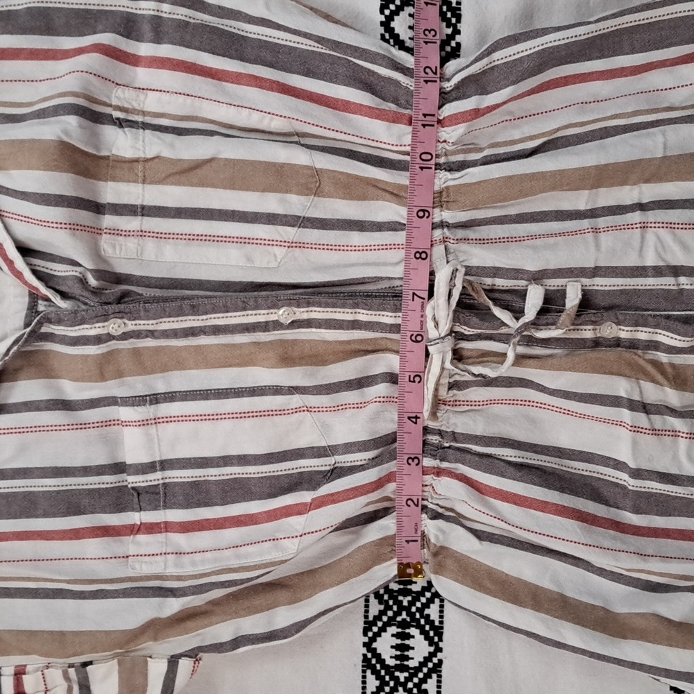 Japna cotton striped Short sleeve shirt dress button front szS - Picture 7 of 11